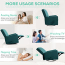 INGALIK 360 Degrees Swivel Rocker Recliner, Glider Rocking Chair Nursery, Fabric Single Sofa