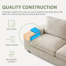 INGALIK 98.4" Convertible Sectional Sofa, L Shaped Sectional Couch with Reversible Chaise, Sleeper Couch with Storage Space and USB Charging Ports for Living Room