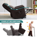 INGALIK Power Lift Recliner for Elderly, lift chairs recliners with Kneading Massage, Side Pocket, lift chair for Living room, Beige