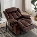 INGALIK 41" Breathable Leather Dual Motor Power Lift Recliner Chair With Heating And Massage, Lay Flat Electric Recliner Lift Assist Recliner For The Elderly