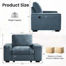 INGALIK Modern Modular Couch Sofa with Seats Storage, Sectional Couch with W/Deep Seat, Comfy Chenille Loveseat Sofa for Living Room, Side Pockets, USB Port, Removable Cover