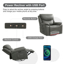 INGALIK Power Recliner Chair, Rocker Recliner with 270 Degree Swivel, USB Ports, Comfy Glider Recliner Chairs for Living room, Dark Gray