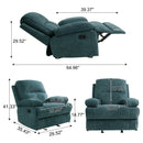 INGALIK Oversized Rocker Recliner Chair for Adults, Ergonomic Recliner Chair with Extra Large Footrest, Comfortable Reclining Chair for Living Room, Beige