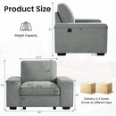 INGALIK Modern Modular Couch Sofa with Seats Storage, Sectional Couch with W/Deep Seat, Comfy Chenille Loveseat Sofa for Living Room, Side Pockets, USB Port, Removable Cover