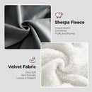 INGALIK  Sherpa Comforter Set, Soft Quilted Down Alternative Comforter Reversible Duvet with 2 Pillowcases, Plush Warm Fall Winter 3 Piece Bedding Sets