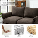 INGALIK 45" Modern Loveseat Sofa, 2 Seater Fabric Sofa Couch with Removable Upholstered, Tapered Metal Legs, Deep Seated Sofa for Small Space, Living Room, Apartment, Beige