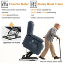 INGALIK 41" Breathable Leather Dual Motor Power Lift Recliner Chair With Heating And Massage, Lay Flat Electric Recliner Lift Assist Recliner For The Elderly