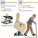 INGALIK 41" Breathable Leather Dual Motor Power Lift Recliner Chair With Heating And Massage, Lay Flat Electric Recliner Lift Assist Recliner For The Elderly