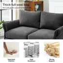 INGALIK 45" Modern Loveseat Sofa, 2 Seater Fabric Sofa Couch with Removable Upholstered, Tapered Metal Legs, Deep Seated Sofa for Small Space, Living Room, Apartment, Beige