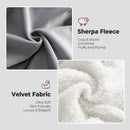 INGALIK  Sherpa Comforter Set, Soft Quilted Down Alternative Comforter Reversible Duvet with 2 Pillowcases, Plush Warm Fall Winter 3 Piece Bedding Sets