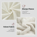 INGALIK  Sherpa Comforter Set, Soft Quilted Down Alternative Comforter Reversible Duvet with 2 Pillowcases, Plush Warm Fall Winter 3 Piece Bedding Sets