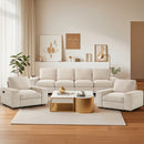 INGALIK Modern Modular Couch Sofa with Seats Storage, Sectional Couch with W/Deep Seat, Comfy Chenille Loveseat Sofa for Living Room, Side Pockets, USB Port, Removable Cover