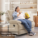 INGALIK Oversized Rocker Recliner Chair for Adults, Ergonomic Recliner Chair with Extra Large Footrest, Comfortable Reclining Chair for Living Room, Beige