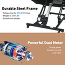 INGALIK Leather Power Lift Recliner for Elderly, Massage Electric Recliner Chairs with Heat, USB Ports, 2 Cup Holders, Easy to Reach Side Button, Brown