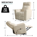 INGALIK Power Lift Recliner for Elderly, lift chairs recliners with Kneading Massage, Side Pocket, lift chair for Living room, Beige