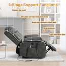 INGALIK 41" Breathable Leather Dual Motor Power Lift Recliner Chair With Heating And Massage, Lay Flat Electric Recliner Lift Assist Recliner For The Elderly