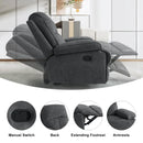 INGALIK Oversized Rocker Recliner Chair for Adults, Ergonomic Recliner Chair with Extra Large Footrest, Comfortable Reclining Chair for Living Room, Beige