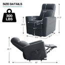 INGALIK Power Lift Recliner for Elderly, lift chairs recliners with Kneading Massage, Side Pocket, lift chair for Living room, Beige