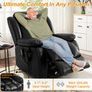 INGALIK 41" Breathable Leather Dual Motor Power Lift Recliner Chair With Heating And Massage, Lay Flat Electric Recliner Lift Assist Recliner For The Elderly