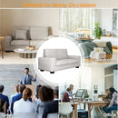 INGALIK Modern Loveseat Sofa for Living Room, Chenille Sofa and Couch with Square Armrests, Removable Sofa Cushions and Detachable Sofa Cover, Easy to Install