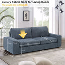 INGALIK Modern Loveseat Sofa for Living Room, Chenille Sofa and Couch with Square Armrests, Removable Sofa Cushions and Detachable Sofa Cover, Easy to Install
