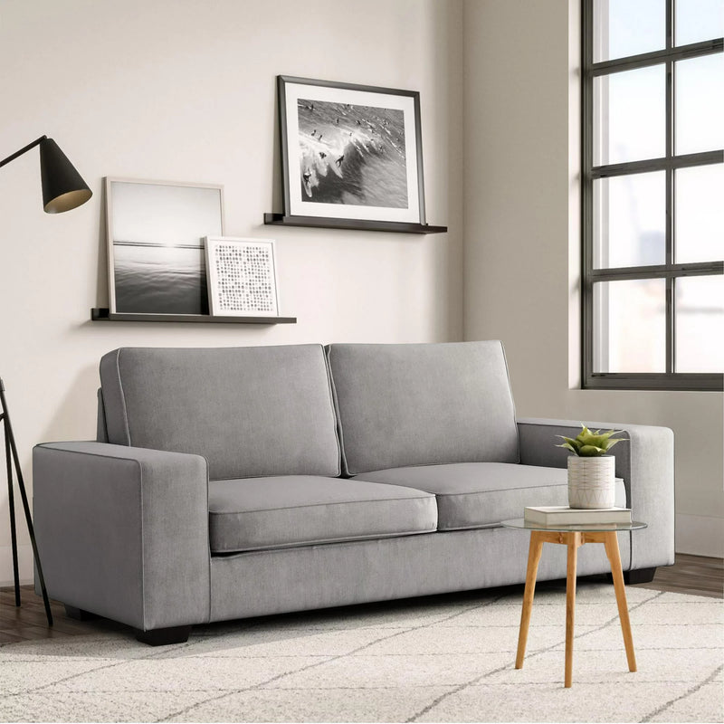 INGALIK Modern Loveseat Sofa for Living Room, Chenille Sofa and Couch with Square Armrests, Removable Sofa Cushions and Detachable Sofa Cover, Easy to Install