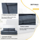 INGALIK Modern Loveseat Sofa for Living Room, Chenille Sofa and Couch with Square Armrests, Removable Sofa Cushions and Detachable Sofa Cover, Easy to Install