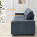 INGALIK Modern Loveseat Sofa for Living Room, Chenille Sofa and Couch with Square Armrests, Removable Sofa Cushions and Detachable Sofa Cover, Easy to Install