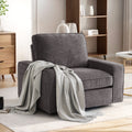 INGALIK Swivel Accent Chair, 40.2"W Oversize Chenille Accent Armchair with Storage Bag, Modern Comfortable Chair for Living Room, Bedroom, Home, Club