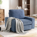 INGALIK Swivel Accent Chair, 40.2"W Oversize Chenille Accent Armchair with Storage Bag, Modern Comfortable Chair for Living Room, Bedroom, Home, Club