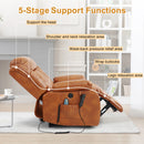 INGALIK 41" Breathable Leather Dual Motor Power Lift Recliner Chair With Heating And Massage, Lay Flat Electric Recliner Lift Assist Recliner For The Elderly