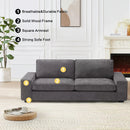 INGALIK Modern Loveseat Sofa for Living Room, Chenille Sofa and Couch with Square Armrests, Removable Sofa Cushions and Detachable Sofa Cover, Easy to Install