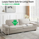 INGALIK Modern Loveseat Sofa for Living Room, Chenille Sofa and Couch with Square Armrests, Removable Sofa Cushions and Detachable Sofa Cover, Easy to Install