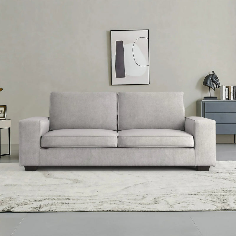 INGALIK Modern Loveseat Sofa for Living Room, Chenille Sofa and Couch with Square Armrests, Removable Sofa Cushions and Detachable Sofa Cover, Easy to Install