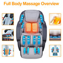 INGALIK 4D Zero Gravity Massage Chair, with Heating & Full Body Airbags Massage, Universal Size, Black