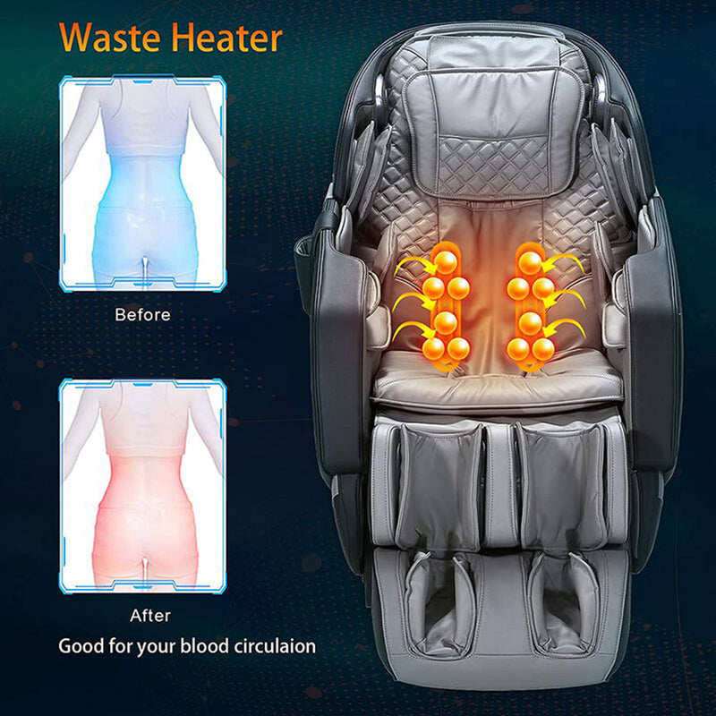 INGALIK 4D Zero Gravity Massage Chair, with Heating & Full Body Airbags Massage, Universal Size, Black