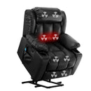 INGALIK Leather Power Lift Recliner Chair with Massage and Heat