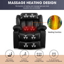INGALIK Leather Power Lift Recliner Chair with Massage and Heat