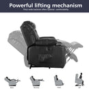 INGALIK Leather Power Lift Recliner Chair with Massage and Heat