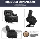 INGALIK Leather Power Lift Recliner Chair with Massage and Heat