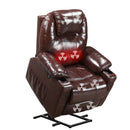 INGALIK Leather Power Lift Recliner Chair with Massage and Heat