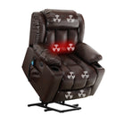 INGALIK Leather Power Lift Recliner Chair with Massage and Heat