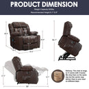 INGALIK Leather Power Lift Recliner Chair with Massage and Heat
