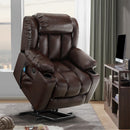 INGALIK Leather Power Lift Recliner Chair with Massage and Heat