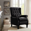 INGALIK Wingback Recliner Chair, Tufted Leather Push Back Recliner Chair, Standard size