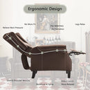 INGALIK Wingback Recliner Chair, Tufted Leather Push Back Recliner Chair, Standard size