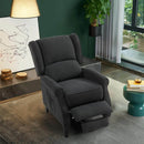INGALIK Wingback Recliner Chair, Tufted Leather Push Back Recliner Chair, Standard size