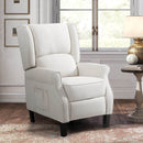 INGALIK Wingback Recliner Chair, Tufted Leather Push Back Recliner Chair, Standard size