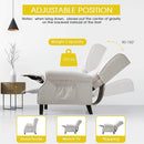 INGALIK Wingback Recliner Chair, Tufted Leather Push Back Recliner Chair, Standard size