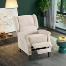 INGALIK Wingback Recliner Chair, Tufted Leather Push Back Recliner Chair, Standard size